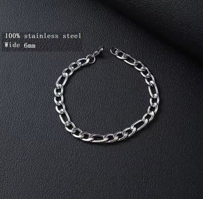 Pulseira de Homem em Aço Inoxidável 316L com Cabo Cubano