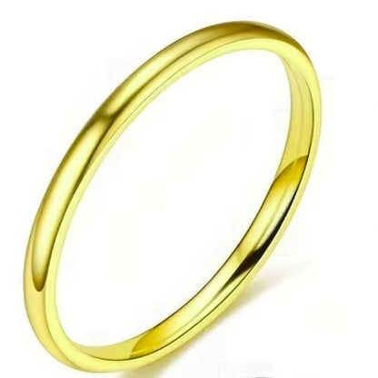Bague en acier inoxydable pour femme, type alliance
