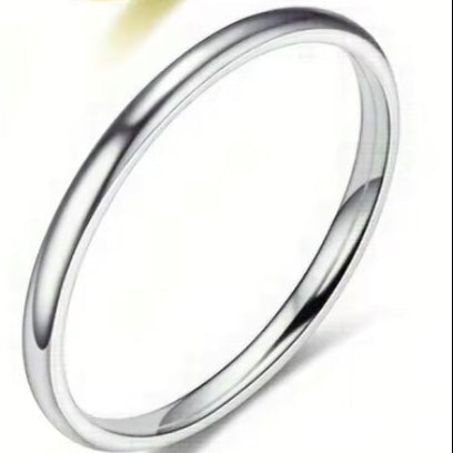 Bague en acier inoxydable, type alliance argent T=10