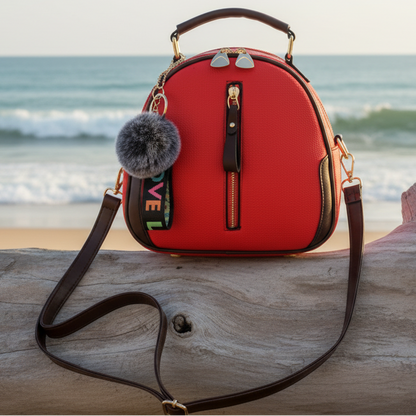 Mala Dome "Summer Red" – Estilo e Atitude com Acessórios