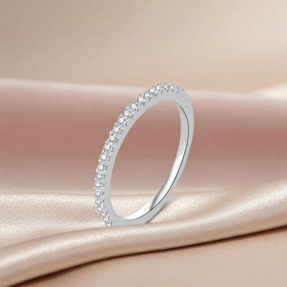 Stainless Steel Ring with Zirconia Size 6.5