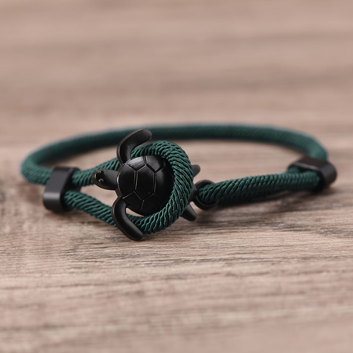Pulseira Náutica Ajustável com Tartaruga Marinha – Cordão de Nylon | Mar e Vida