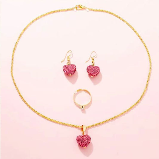 Conjunto de Menina, 3 Peças Coração