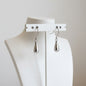 Boucles d'oreilles pendantes en argent 925 en forme de goutte pour femme