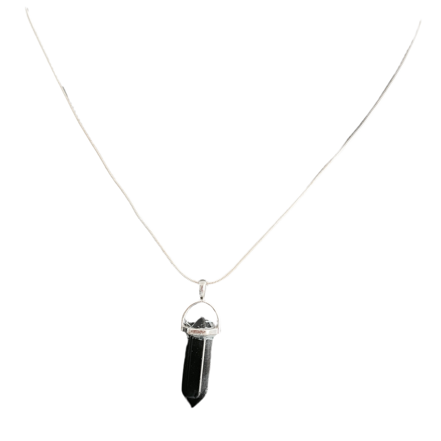 Colar de Homem em Prata, Obsidiana Negra