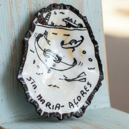 Íman Lapa Pequena Artesanal "Mergulho com Jamantas" - Santa Maria, Açores