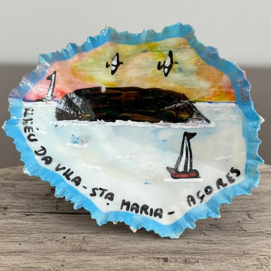 Íman de Lapa Pequena Pintado à Mão - Carlos Pereira (Ilhéu da Vila, Santa Maria, Açores)