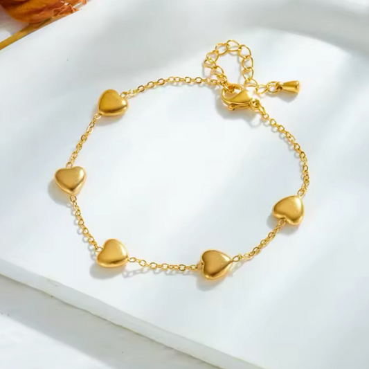 Pulseira de Senhora em Aço Inoxidável, Coração