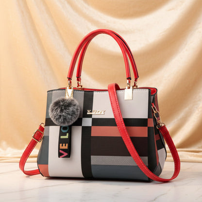 Mala de Mão KUOY Color-Block – Elegância Geométrica