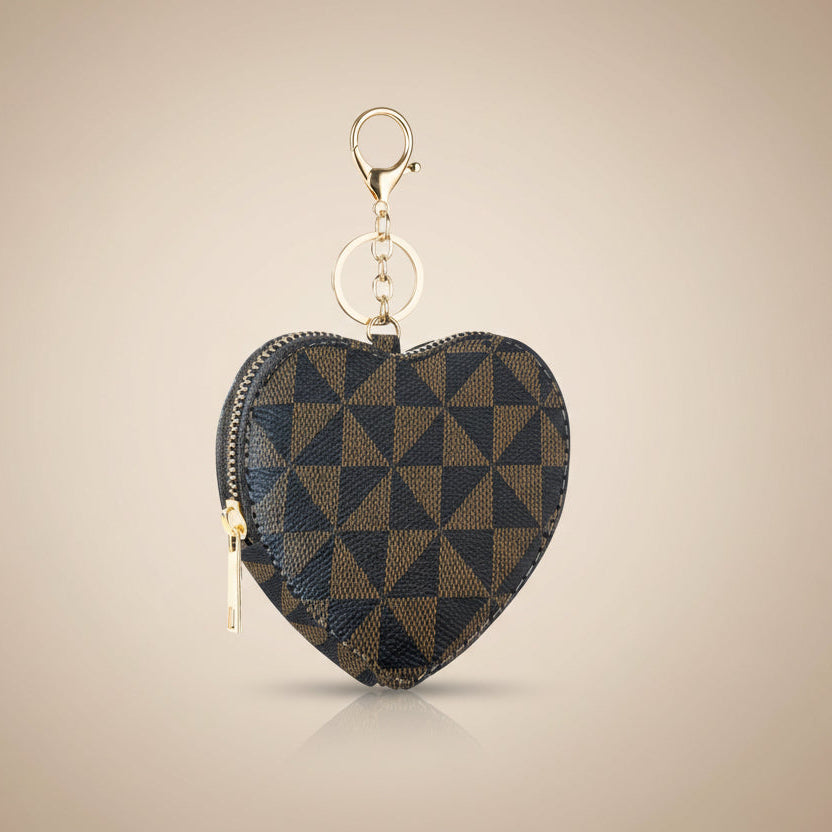 Porta-moedas Coração "Geometric Lux" – Estilo e Organização