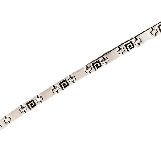 Pulseira em Aço Inoxidável, Magnética Terapêutica Labirinto