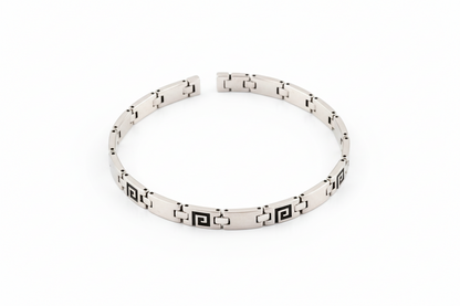 Pulseira em Aço Inoxidável, Magnética Terapêutica Labirinto