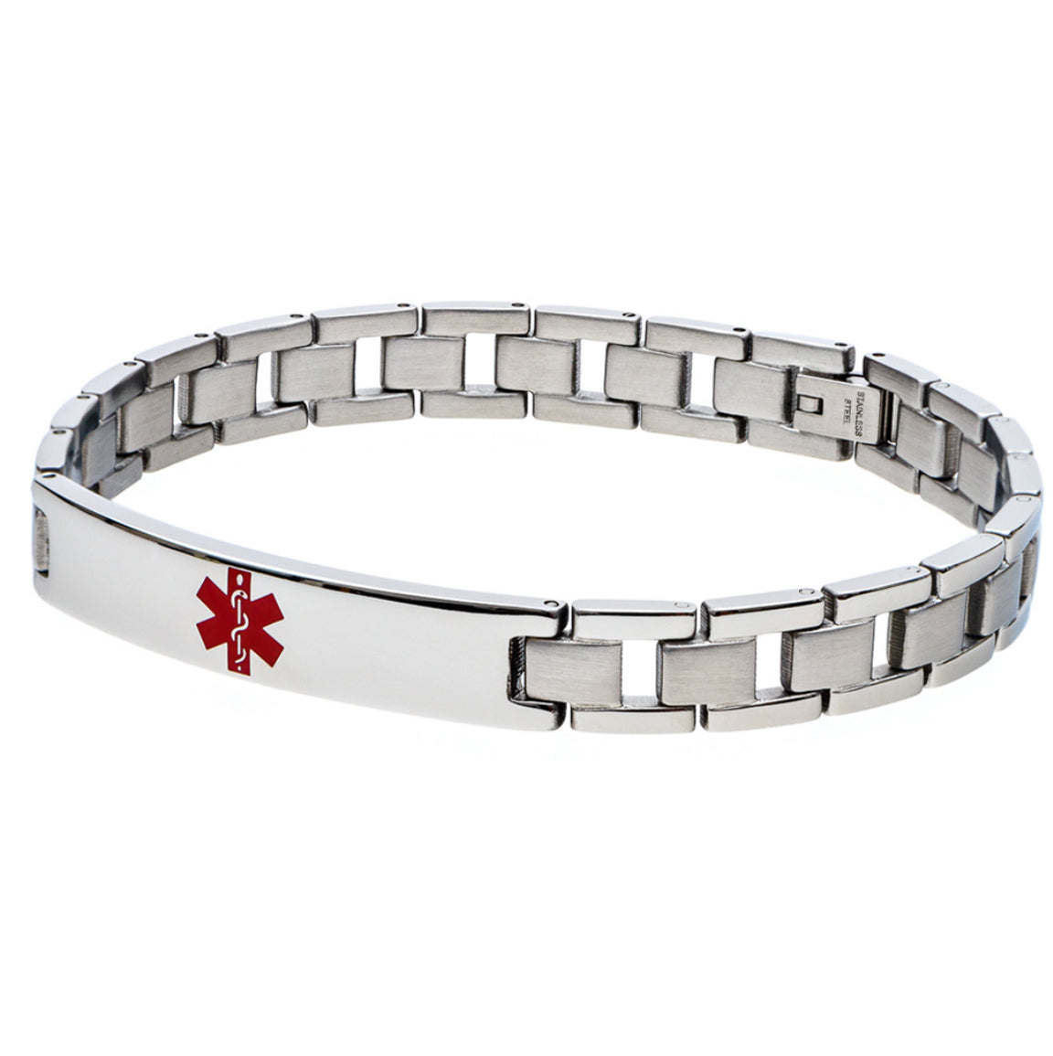 Pulseira em Aço Inoxidável, Alerta Médica