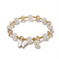 Pulseira de Senhora com Pedra Olho Gato Branca