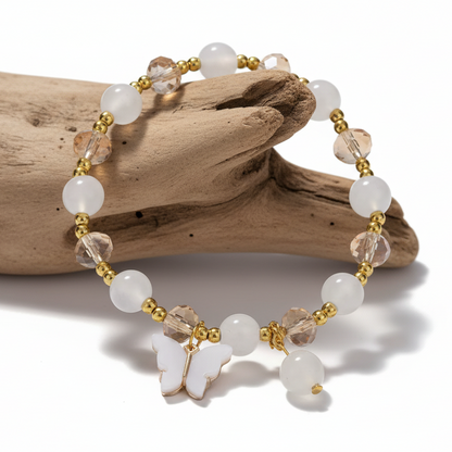 Bracelet pour Femme avec Pierre Œil de Chat Blanche