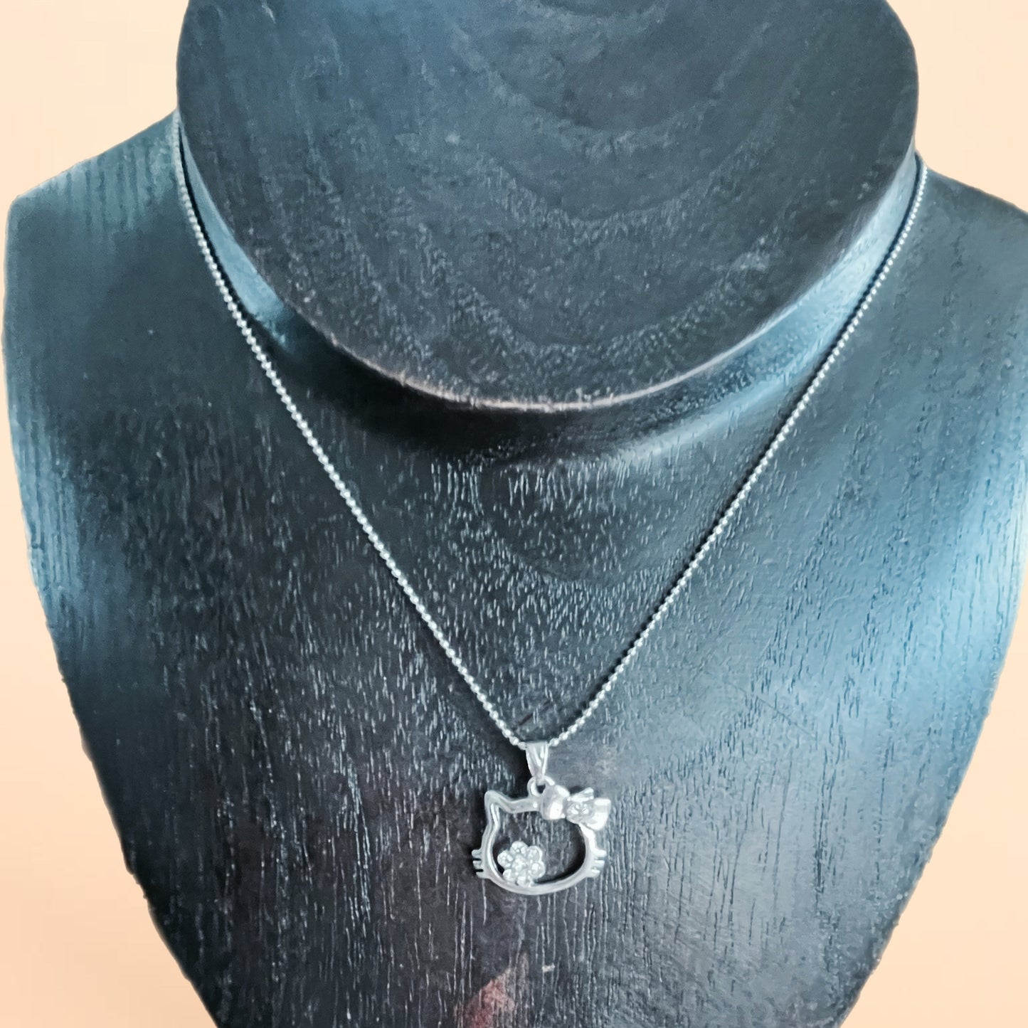 Colar de Criança em Aço Inoxidável, Hello Kitty Diamante