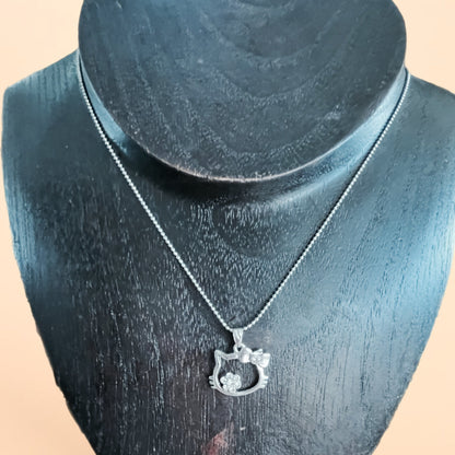 Colar de Criança em Aço Inoxidável, Hello Kitty Diamante