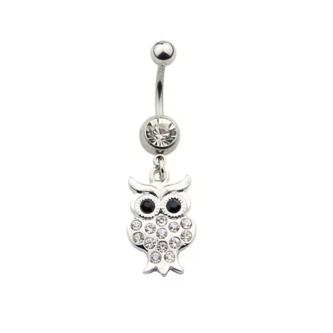 Piercing de Umbigo em Aço Inoxidável, Coruja