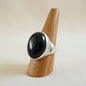 Bague en argent avec pierre naturelle Onyx T:9,5