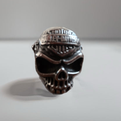 Anel de Homem em Aço Inoxidável 316L, Harley D. Caveira