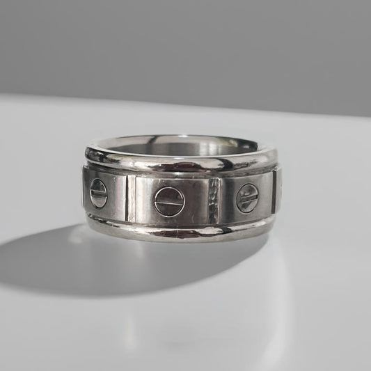 Anel em Aço Inoxidável, Estilo Cartier Love