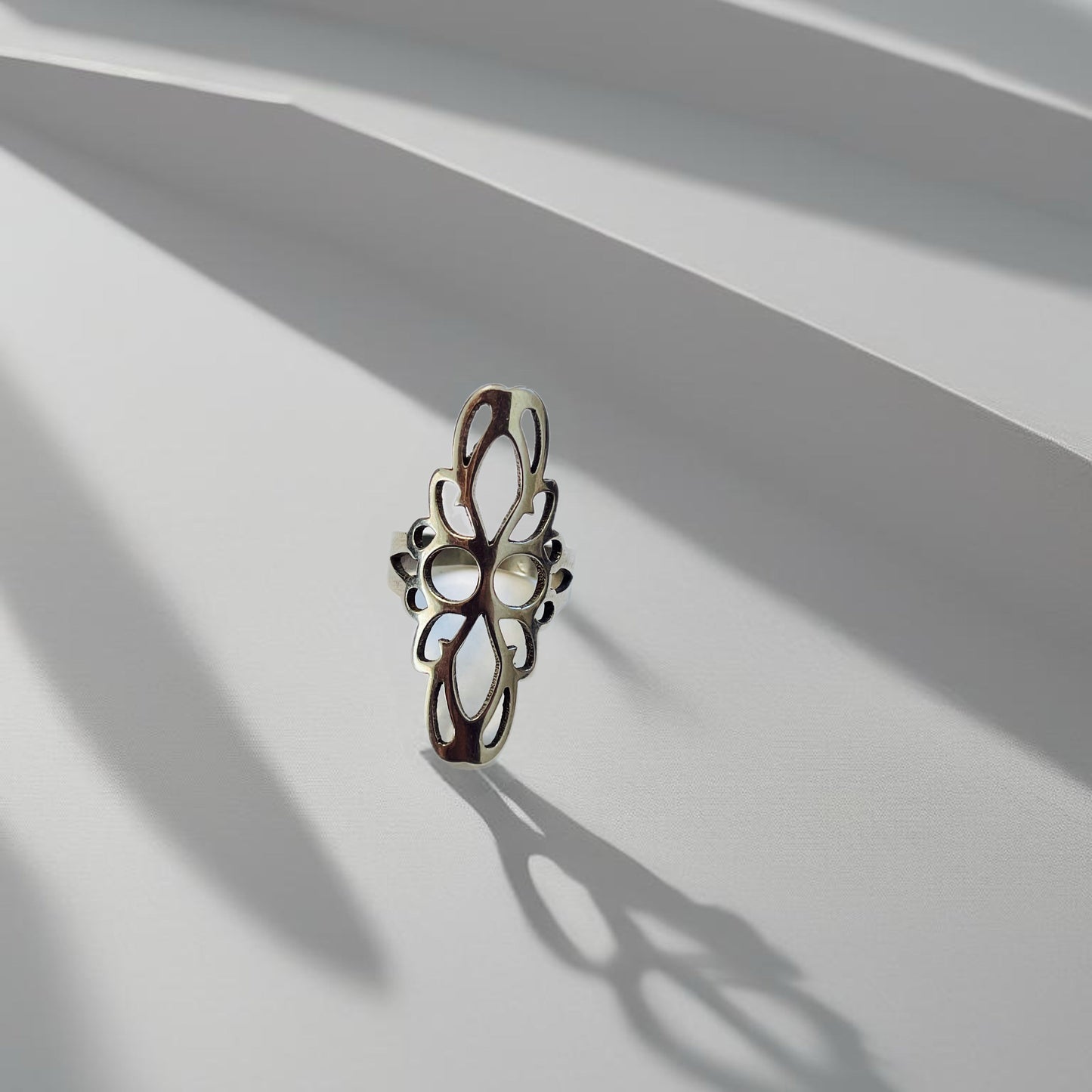 Anel de Senhora em Aço Inoxidável, Mandala