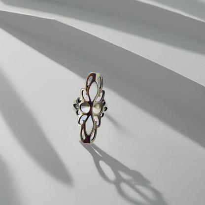 Anel de Senhora em Aço Inoxidável, Mandala