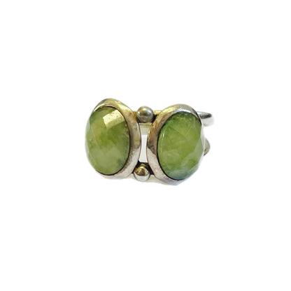 Bague Femme en Argent 925 avec Pierre Naturelle Prehnite T = 8