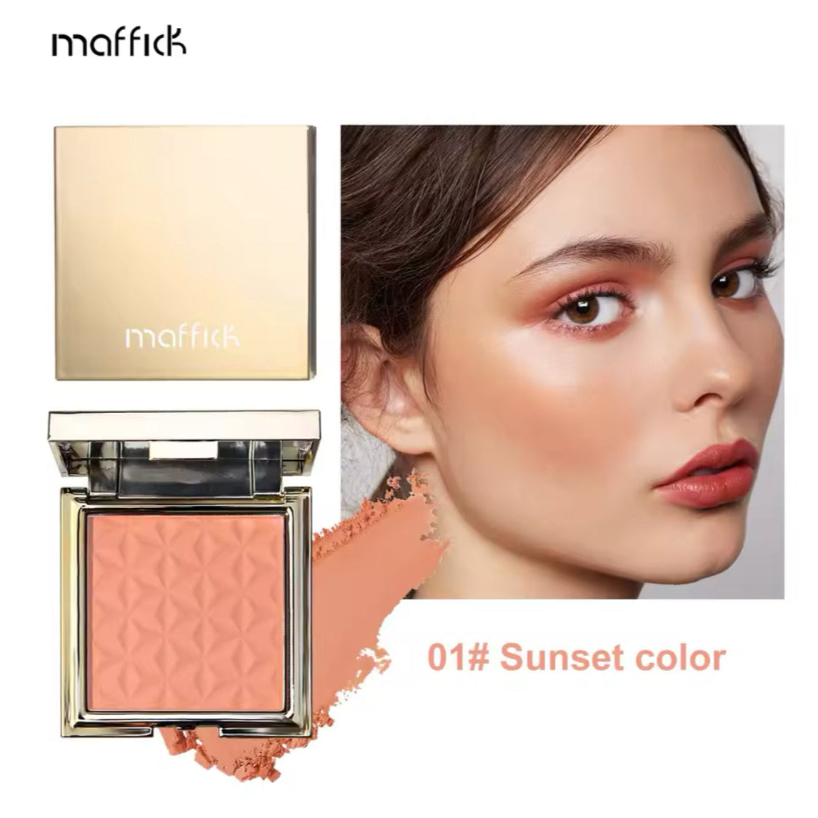 Maffick Instruments Maffick Compact Powder Full Facial Coverage Sunset Color – As ...