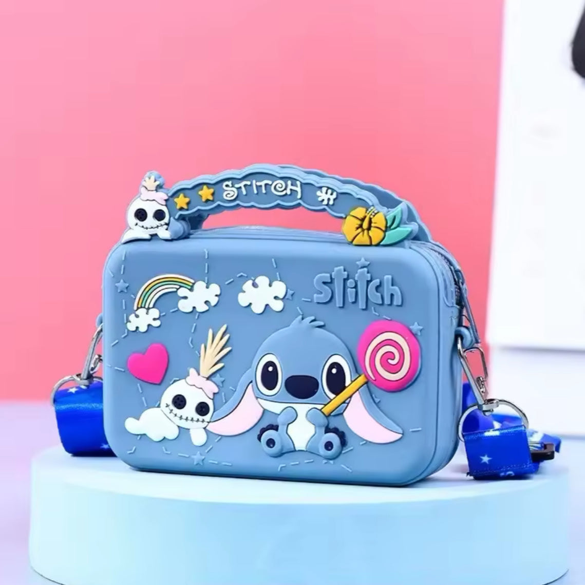 Mini Bolsa do Stitch em Silicone