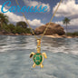Colar de Senhora com Pingente de Tartaruga Verde em Aço Inoxidável