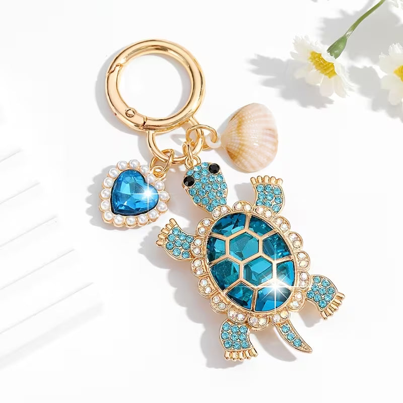 Porta-Chaves Turtle 'Lake Blue' – O Brilho do Oceano no Seu Dia a Dia