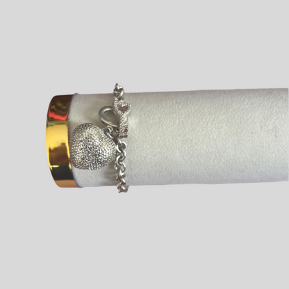 Pulseira de Senhora em Prata, Tiffany Coração