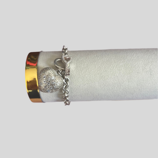 Pulseira de Senhora em Prata, Tiffany Coração