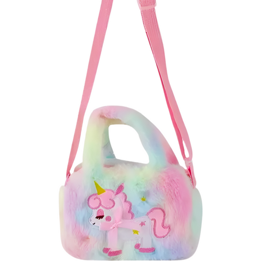 Bolsa TiraColo Peluda Unicórnio