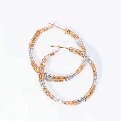 Argolas de Senhora em Ouro Laminado 18k, 3 Camadas