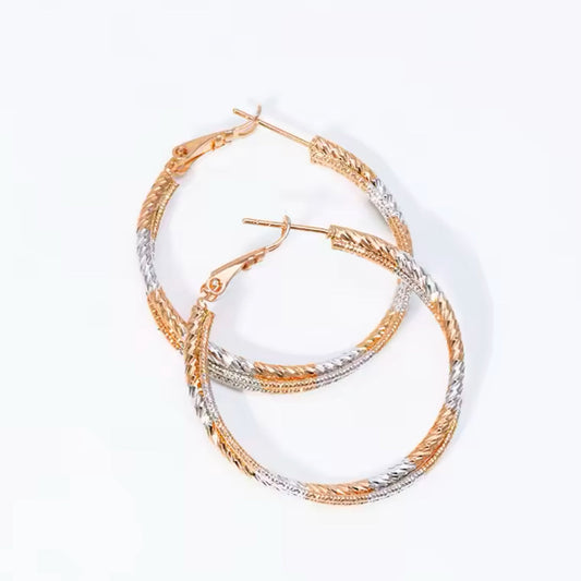 Argolas de Senhora em Ouro Laminado 18k, 3 Camadas