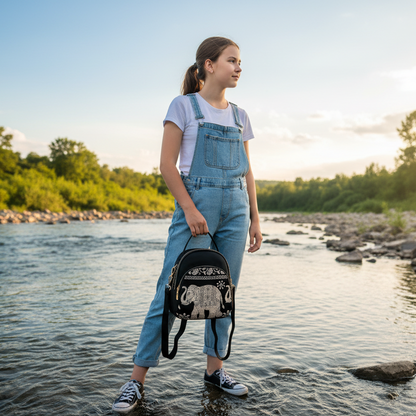 Mini Mochila Étnica "Elephant Dream" – Versátil e Trendy