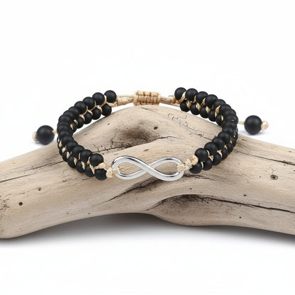 Bracelet pour Femme, Infini avec Pierres Naturelles