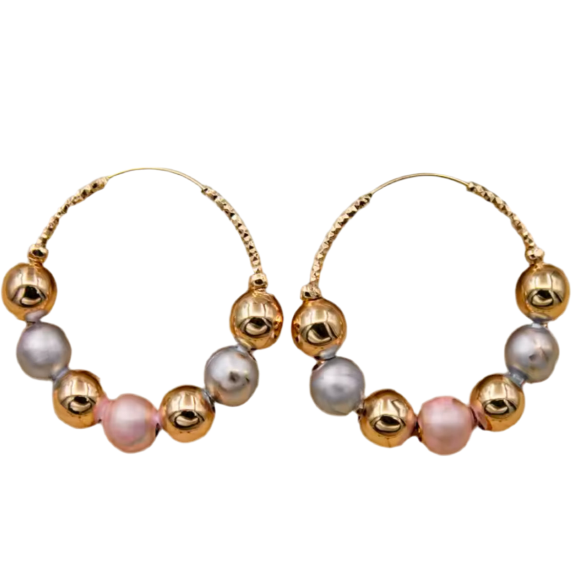 Argolas de Senhora em Ouro Laminado 18K, Bolas