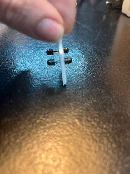 Brincos de Homem Tipo Piercing em Aço Inoxidável Preto