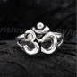 Bague pour femme en acier inoxydable, OM