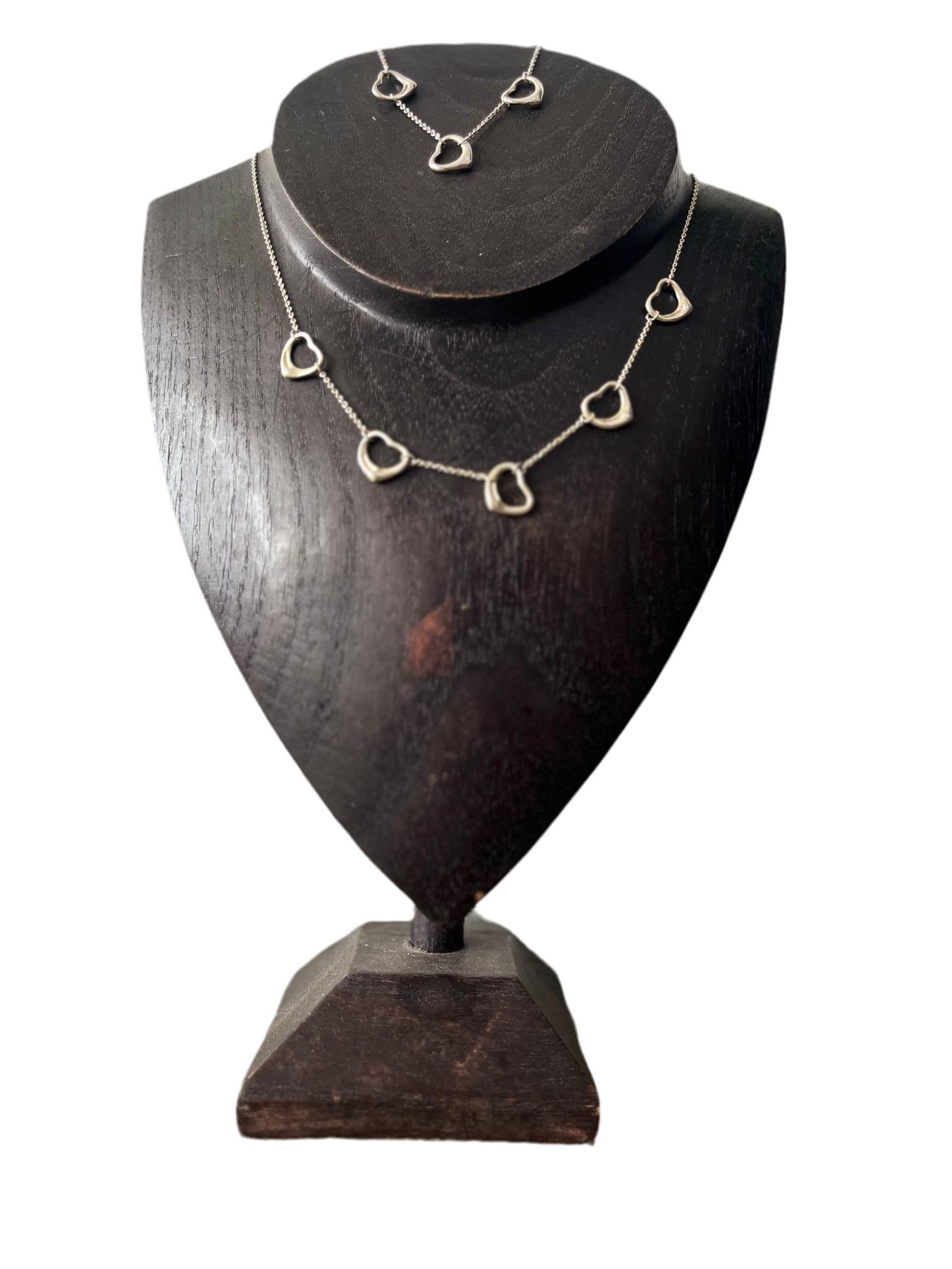 Conjunto Colar e Pulseira, Tiffany em Prata