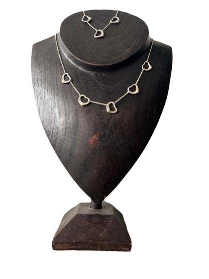 Conjunto Colar e Pulseira, Tiffany em Prata