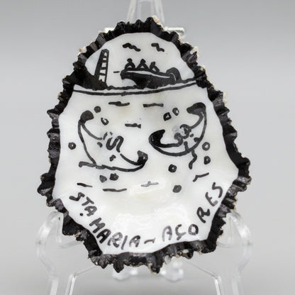 Íman de Lapa Pequena Artesanal - Jamantas pelo Artista Carlos Pereira (Sta. Maria, Açores)