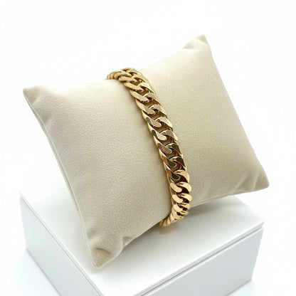 Pulseira de Homem em Ouro Laminado 14K, Corrente Grossa
