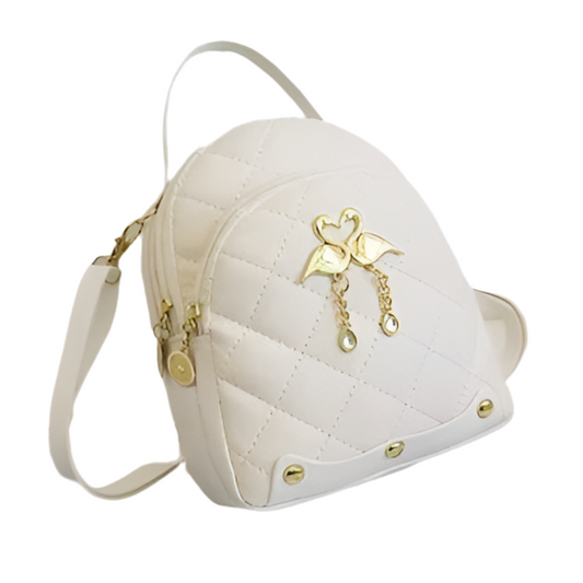 Mochila de Criança Branca com Flamingos