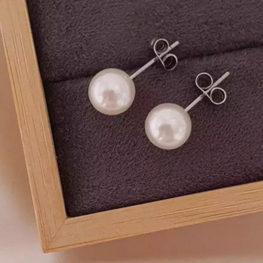 Brincos de Senhora Folheados a Ouro com Pérolas