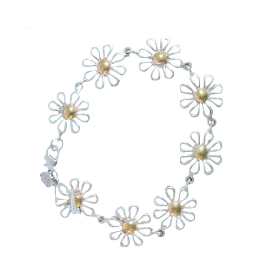 Pulseira de Senhora em Prata, Flor