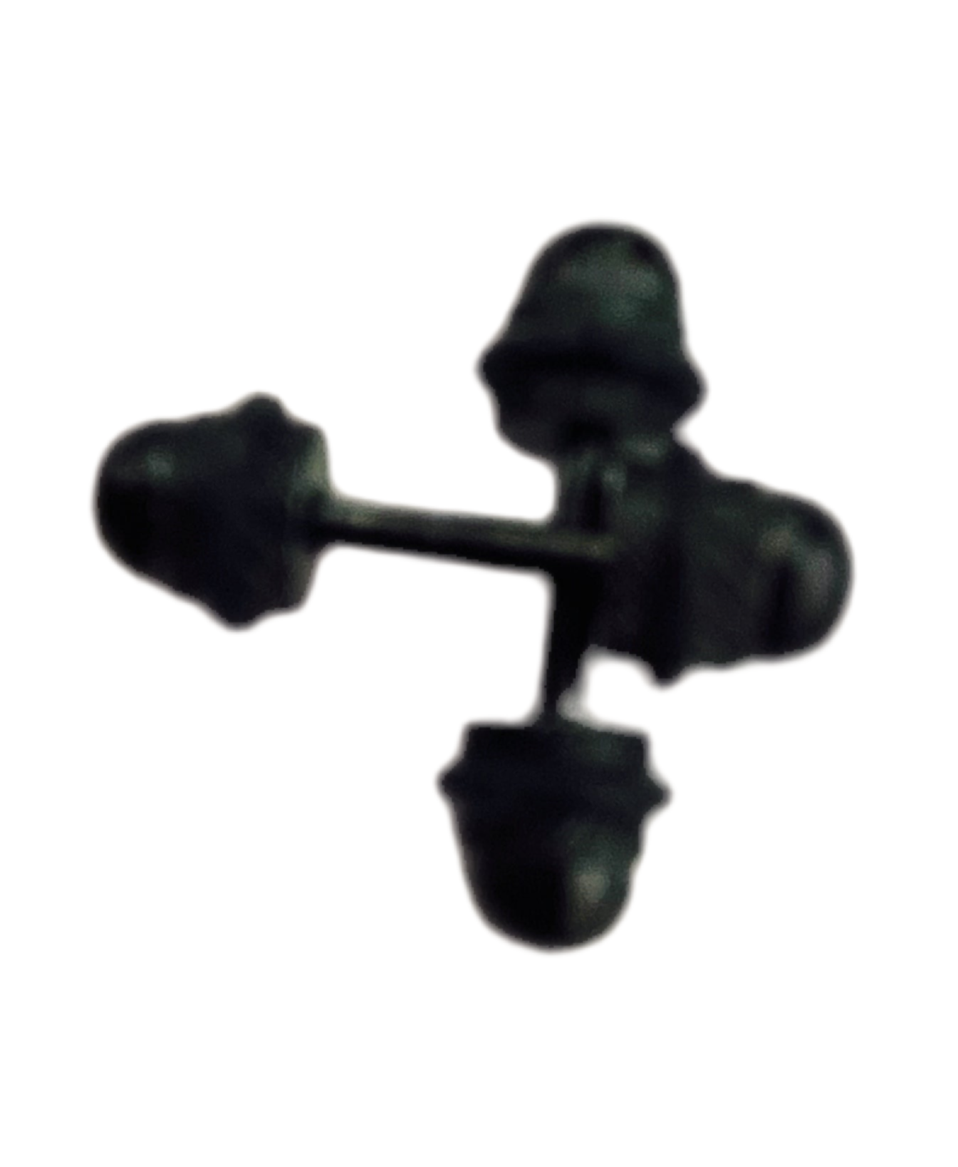 Brincos de Homem Tipo Piercing em Aço Inoxidável Preto